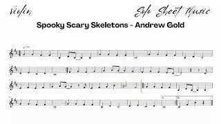 Spooky Scary Skeletons &ndash; Violin Solo Sheet Music (Check description)