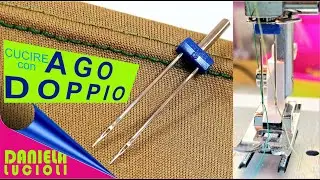 COME CUCIRE CON AGO DOPPIO A MACCHINA,AGO GEMELLO,CUCITURA DOPPIA,STRETCH,JERSEY,LYCRA TUTORIAL DIY