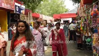 Durga Puja stalls at CR park | Kali Bari Temple highlights