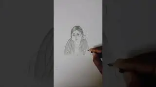 how to draw a beautiful girl pencil sketch drawing step by step.