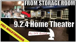 Turning a Messy Storage Room into an AWESOME 9.2.4 HOME THEATER | Full DIY Build Walkthrough