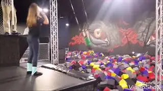 CircusTrix Idaho, Avadee swinging around at the Trampoline park