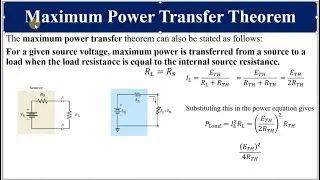 Maximum Power Transfer Theorem (MPTT)