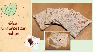 Glasuntersetzer n&auml;hen - sew glass coasters - coser posavados de vidrio