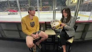 Golden Knights goalie Adin Hill honors late mentor with custom helmet tribute