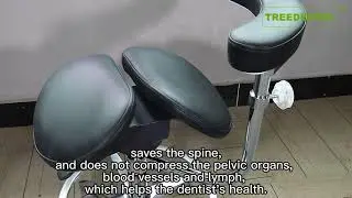 Saddle Ergonomic Chair Dental Stools，Dentist Stool and Assistant Stool，two flap lift rotary chair
