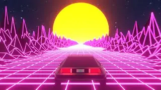 Blender Demo: Synthwave Delorean