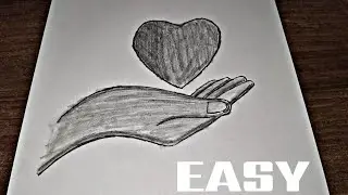 Easy Hand Holding Heart Drawing | Simple Pencil Sketch | Love Art