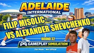 Filip Misolic vs Aleksandar Shevchenko | Adelaide International Round 32 | Gameplay Simulation