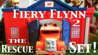 Thomas and Friends Trackmaster Village Fiery Flynn's Rescue Set w/Safety Tips!