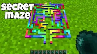 I found SECRET SMALL RAINBOW MAZE in minecraft?? What's INSIDE THE SECRET SMALL MAZE ??