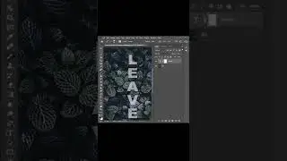 How to create Realistic Leaves Text Effect in #photoshop #shorts