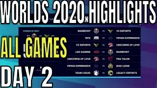 Worlds 2020 Play Ins Day 2 Highlights ALL GAMES + Group Standings | Lol World Championship 2020