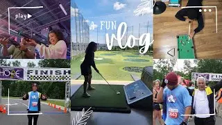 Drone Crash, First 10K Run, TopGolf & Arcade Fun | Vlog 🌞