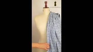 &lsquo;Sea holly&rsquo; soft blue printed cotton chambray fabric
