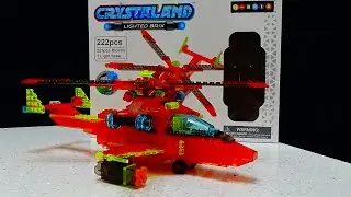 Toy Helicopter Block Build Lighted Brix