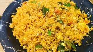 Simple and easy egg rice recipe in Telugu||egg rice||