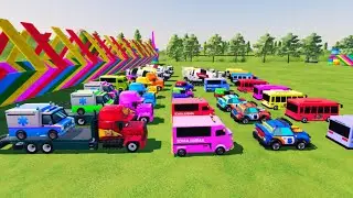 GARAGE WITH COLORS - ALL MIXER TRUCK, TRAILER TRUCK, POLICE CARS, AMBULANCE ! FS22