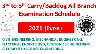 EXAMINATION SCHEDULE for Fail / Carry Papers Students | SBTE BIHAR