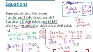 Worded Simultaneous Equations (new GCSE)