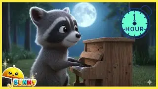 Mapache  Nacho Tocando Piano (1H) |🎹🦝 Música Instrumental Para Dormir Niños