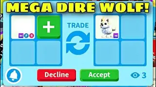 😱🐺OMG..! WHY THIS *NEW* MEGA DIRE WOLF IS WORTH SO MUCH..? ADOPT ME TRADING!