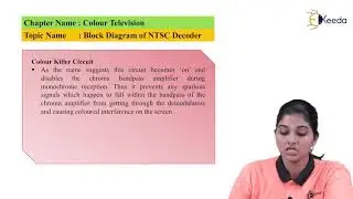 Functional Block Diagram of NTSC Decoder | Colour Television | TV and Video Engineering