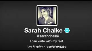 Sarah Chalke Tweets Us with her Feet!