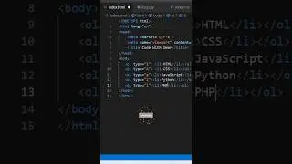 Ordered list types in html #html #css#coding  #shorts