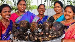 GOAT HEAD And LEGS Curry | మేక కాళ్ళు తలకాయ కూర | Telangana Village Food