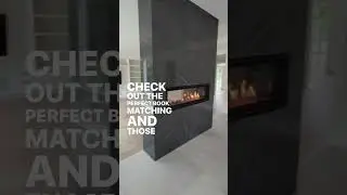 Four sided porcelain installation on gas  fireplace in Mississauga Ontario