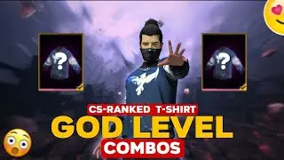 TOP 55 UNIQUE 👑 DRESS COMBINATION ⭐ FOR 💯 CS-RANKED SEASON 35 T-SHIRT 🌪️ FREE FIRE 🔥