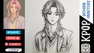 How to Draw Romance Saja Step by Step | KPOP Demon Hunters Art & Pencil Sketch Tutorial
