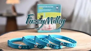 Fuzzymilky Cat Calming Collar Cat Pheromone Diffuser for Anxiety Relief, Travel, Keeping Kitty Quiet