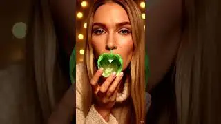 🍏 Whisper ASMR | Biting Crystal Apple ✨ #ASMR #Shorts #AIArt #AIVideo #HyperRealistic #satisfying