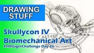 Skullycon | Draw In a Biomechanical Style | #HRGigerChallenge