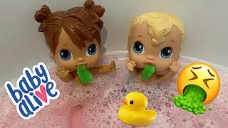 NEW Baby alive crib life dolls get Sick in the Bath! 🤢