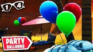 Pop Party Balloon Decorations FAST! (Fortnite 14 Days of Summer Challenges)