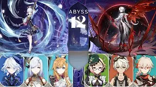 Ayaka C0 Permafreeze & Arlecchino C1 Burning | Spiral Abyss 5.6 | Floor 12 9 Stars