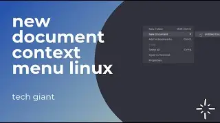create new document option in  context menu linux