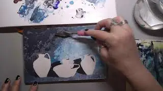 Gouache with Palette Knife Journal Page