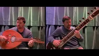 Sitar and Oud duet - Samai Bayat al-Aryan - سماعي بيات لإبراهيم العريان