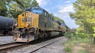 CSX 837 and CSX 5443 meet CSX 7284, CSX 3357, and CSX 514 late Friday evening 9/05/2025 