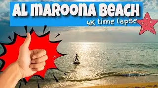 Al Maroona Beach Qatar | Beach Night Camping 4K Timelapse video