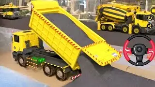 448 snow construction simulator - excavator gameplay duty sim