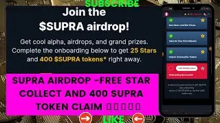 Supra Oracle Airdop - free claim star complete few task & also collect supra token. #freeairdrop