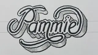 3d Drawing Calligraphy Name For Beginners / How To Draw Art On Paper Step By Step 91