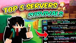 THE 5 BEST SURVIVAL SERVERS IN 2024 🔥 JAVA AND BEDROCK/PE ✅ Minecraft No Premium 1.8 - 1.20.3