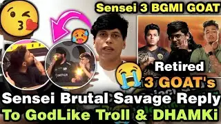 Sensei Savage Reply On GodLike Troll & Talk With Admino🥵Sad For Jonathan Mortal scout 3 Goat Retire😢
