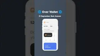 🌐 Over Wallet Quiz Answers Today  #shorts #short #overprotocol #overwallet